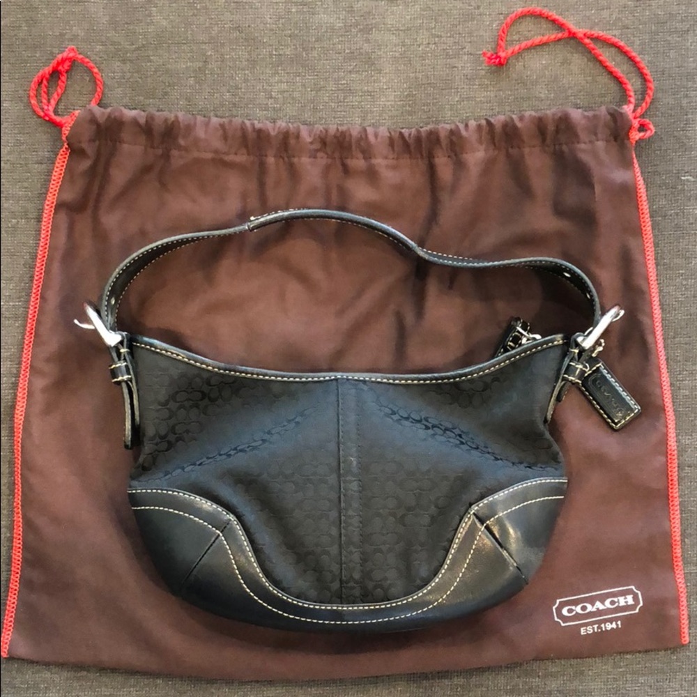 Black coach purse authentic